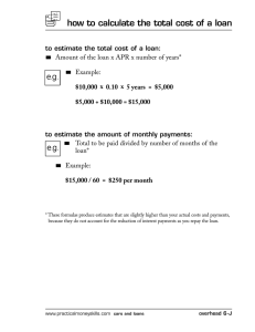 how to calculate the total cost of a loan