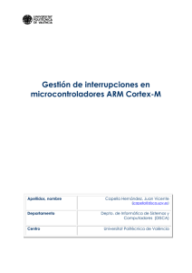 Gestión de interrupciones en microcontroladores ARM Cortex-M