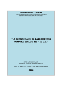 la economía en el bajo imperio romano, siglos iii – iv dc