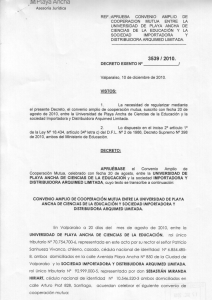 Decreto Exento 3539/2010 - Universidad de Playa Ancha
