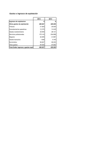 gastos e ingresos explotación 2013-2014