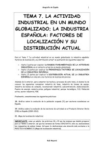 tema 7. la actividad industrial en un mundo globalizado