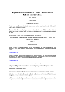 Reglamento Procedimiento Cobro Administrativo Judicial y