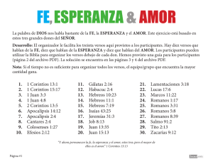 Juego Bíblico: Fe, Esperanza y Amor