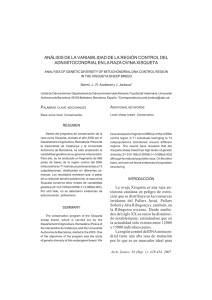 ANÁLISIS DE LA VARIABILIDAD DE LA REGIÓN CONTROL DEL