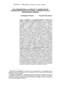 Desequilibrio contractual y justicia arbitral - Revista E