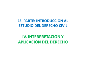 Interpretación y aplicación del Derecho