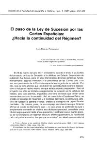 El paso de la Ley de Sucesión por las Cortes Españolas