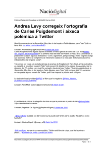 Andrea Levy corregeix l`ortografia de Carles Puigdemont i aixeca