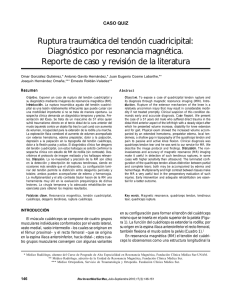 Ruptura traumática del tendón cuadricipital