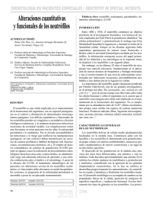 Alteraciones cuantitativas y funcionales de los neutrófilos