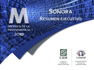 Resumen ejecutivo Sonora - Metríca de transparencia 2010