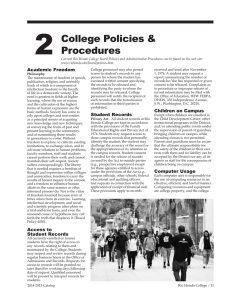 College Policies and Procedures
