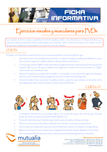 Ejercicios visuales y musculares para trabajos con PVDs