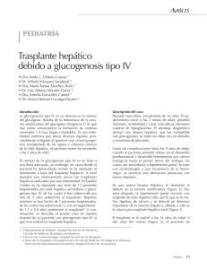 Trasplante hepático debido a glucogenosis tipo IV