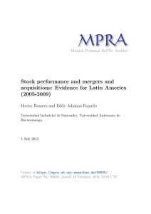 Stock performance and mergers and acquisitions