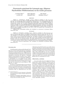 Ocurrencia estacional de Lutzomyia spp. (Díptera: Psychodídae