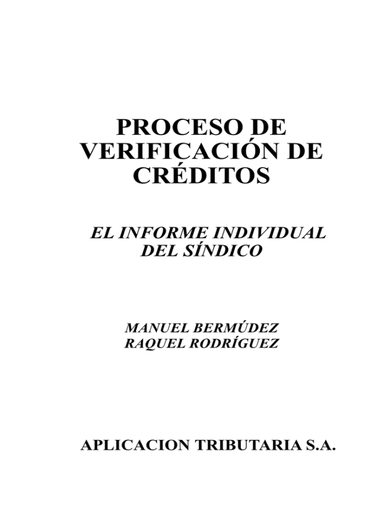 Proceso De Verificación De Créditos 0858