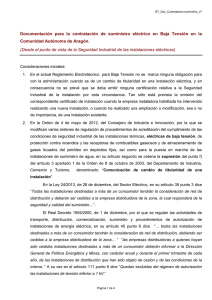 Documentación para la contratación de suministro eléctrico en Baja