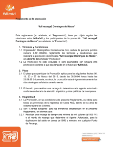 Reglamento de la promoción “full recarga2 Domingos de