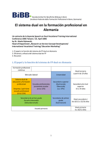 El sistema dual en la formación profesional en Alemania
