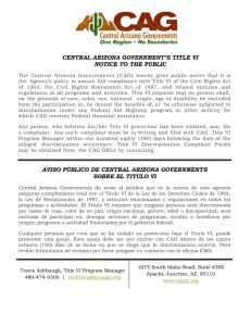 central arizona government`s title vi notice to the public aviso público