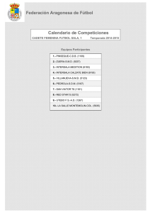 Calendario de Competición - Federación Aragonesa de Fútbol