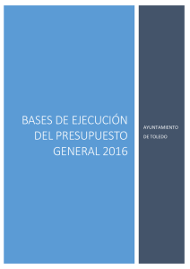 bases de ejecución del presupuesto general 2016