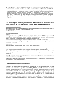 Una f&oacute;rmula para medir objetivamente la dificultad de los
