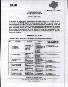 REGION DEL LLANO SECRETARIA TECNICA