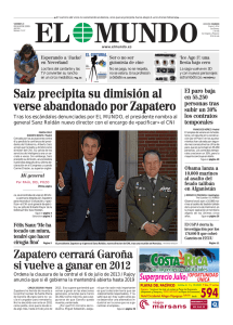 Saiz precipita su dimisión al verse abandonado por Zapatero