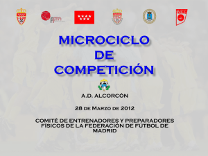 microciclo de competición - Federación Fútbol de Madrid