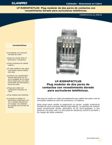 LP-RJ094P4CTLUS Plug modular de dos pares de