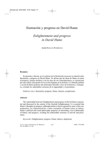 Ilustración y progreso en David Hume Enlightenment and progress