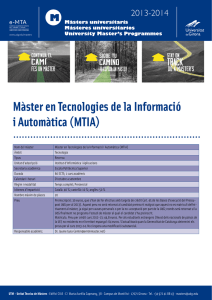 Màster en Tecnologies de la Informació i Automàtica (MTIA)