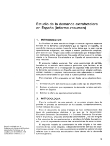 Estudio de la demanda extrahotelera en España (informe