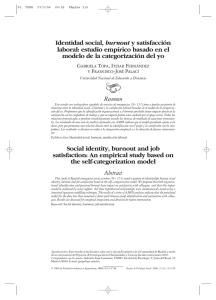 Identidad social, burnout y satisfacción laboral: estudio empírico