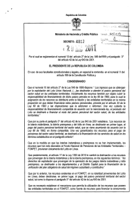 Decreto 4812 - Presidencia de la República de Colombia