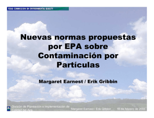 Nuevas normas propuestas por EPA sobre Contaminación por