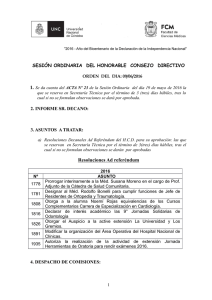 Resoluciones Ad referéndum - Facultad de Ciencias Médicas