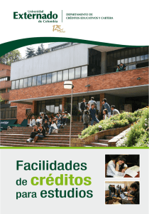 Facilidades de Crédito - Universidad Externado de Colombia