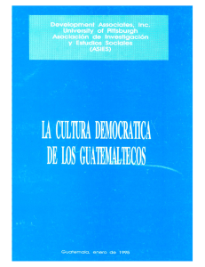 La Cultura Democratica de los Guatemaltecos 1995
