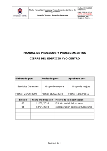 cierre del edificio-centro