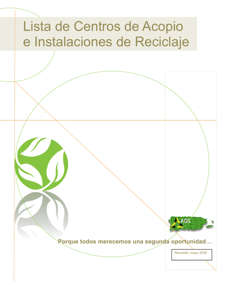 Lista De Centros De Acopio E Instalaciones De