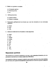 Reacciones químicas