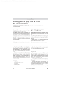 Artritis séptica con destrucción de cadera por artritis reumatoide*