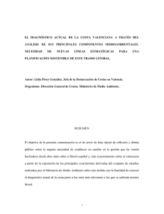 el diagnóstico actual de la costa valenciana a través del análisis de