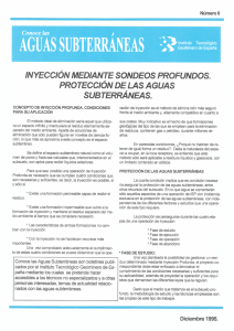 INYECCIÓN MEDIANTE S ONDEOS PROFUNDOS. PROTECCIÓN