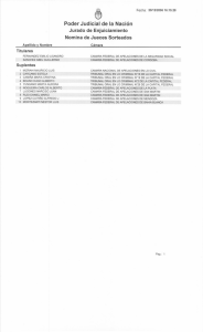 Titulares - Poder Judicial de la Nación