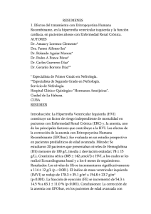 RESUMENES 1. Efectos del tratamiento con Eritropoyetina Humana